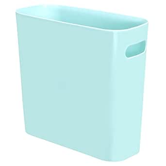 Youngever 1.5 Gallon Slim Trash Can, Plastic Garbage Container Bin, Small Trash Bin with Handles for Home Office, Living Room, Study Room, Kitchen, Bathroom (1 Pack Mint)