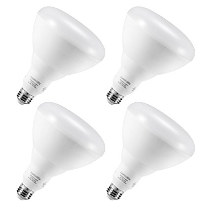 BR40 LED Bulbs, LuminWiz 17W 4000K 1550lm Daylight White Dimmable Flood Light Bulb,100W Equivalent,Medium Base (E26),Dimmable,UL Listed,ENERGY STAR, 4-Pack