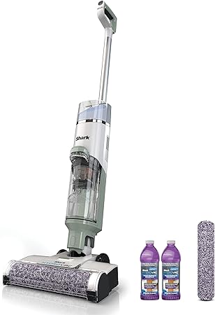 Shark AW302 HydroVac Cordless Pro XL 3-in-1 Vacuum, Mop & Self-Cleaning System with 2 Antimicrobial Brushrolls* & 2 Solutions for Multi-Surface Cleaning, for Hardwood, Tile, Area Rug & More, Tea Green