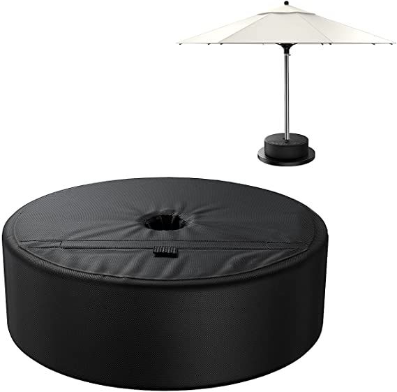Patio Umbrella Base Weight Bag, Weatherproof UPF 100  18" Round with Large Opening, Universal Size for Standard Outdoor Patio Umbrella, Heavy Duty Up to 85 lbs Sand (38kg)