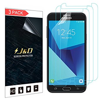 Galaxy J7 2017, Galaxy J7 V, Galaxy J7 Perx, Galaxy J7 Sky Pro Screen Protector, J&D Premium HD Clear Film Shield Screen Protector for Samsung Galaxy J7 2017/J7 V/J7 Perx/J7 Sky Pro (3 Packs)