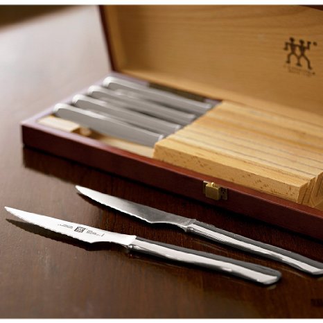 J.A. Henckels 8-Piece Stainless-Steel Steak Knife Set in Wood Gift Box