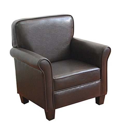 Kinfine Kids Arm Chair, Dark Brown, Leatherette
