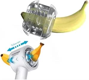 Banana Cleaner Machine Automatic Banana Cleaner Tool for Man Food Grade Silicone Pressure Sensor Intelligent Stresser Trouvaille Machine Massager, White