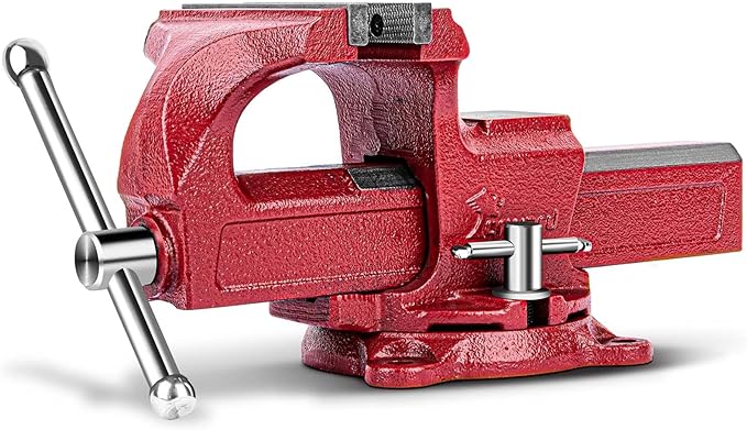 Forward 1306 6 Inch Home Vise Ductile Iron 6" Bench Vise Homeowner's Vice with Anvil and Swivel Base