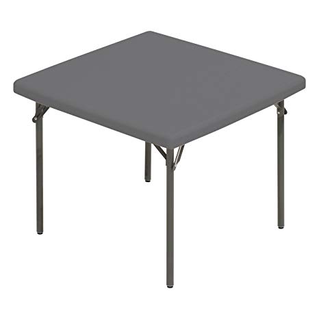 Iceberg 65277 IndestrucTable TOO Folding Table, 37" Square, Charcoal (Made in USA)