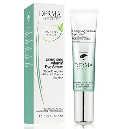 Anti Ageing PREMIUM Eye Serum with Vitamin E & Aloe Vera for Dark Circles, Puffiness - Best for Eye Wrinkles - Clinically tested with all natural indigents - For all Skin types - MADE IN UK - DERMA