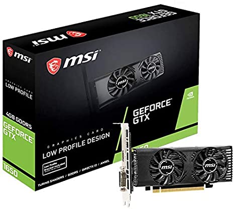 MSI NVIDIA GeForce GTX 1650 4GT LP 4GB GDDR5 HDMI/DL-DVI-D PCI-Express Video Card