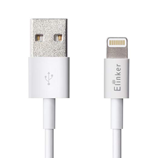 Lightning Cable Elinker Apple Cable [Apple MFi Certified] Lightning Charger & Sync 3.3ft/1m USB iPhone Charger Cable for iPhone8/Plus，7/7Plus/ SE,6S/6S Plus,6/6 Plus, 5S / 5C / 5, iPad Air 2 /3, iPad iPhone Cable