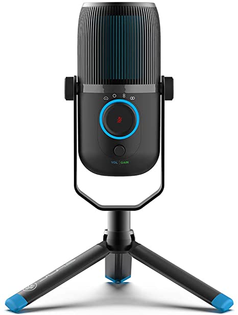 JLab Audio Talk USB Microphone | USB-C Output | Cardioid, Omnidirectional, Stereo or Bidirectional | 96k Sample Rate | 20Hz - 20kHz Frequency Response | Volume, Gain Control, Quick Mute | Plug & Play