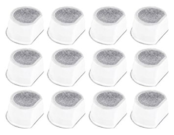 Premium Charcoal Water Filters for PetSafe Drinkwell Avalon & Pagoda Fountains, Pack of 12