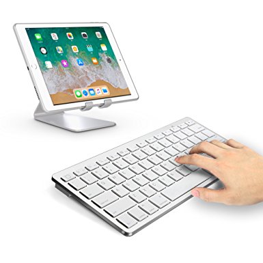 iPad Bluetooth Wireless Keyboard for iPad Pro 12.9/ 10.5/ 9.7, New iPad 9.7, iPad Air/ Air 2, iPad Mini 4/ 3/ 2/ 1, iPhone 8/ 8 Plus/ 7 Plus/ 7/ 6s Plus /6s, etc, for Apple, SPARIN -White