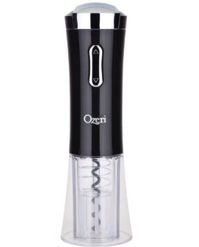 Ozeri Nouveaux Electric Wine Opener with Removable Free Foil Cutter Elegant Black