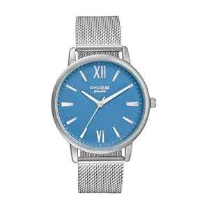 Sonata Poze Quartz Analog Blue Dial Mesh Strap Watch for Men-SP70039SM01W