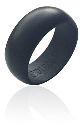 The Ultimate Silicone Wedding Ring For Sports People, Gym Users and Professional Athletes. Sweat proof. Scratch proof. Almost Indestructible (Size 11, Gray)