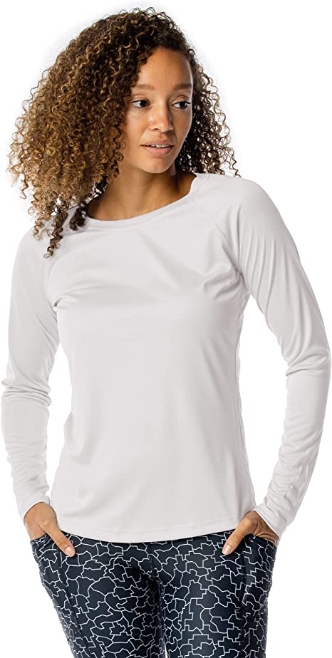 Vapor Apparel Women’s UPF 50  UV Sun Protection Long Sleeve Performance Relaxed Fit T-Shirt for Sports and Outdoor Lifestyle