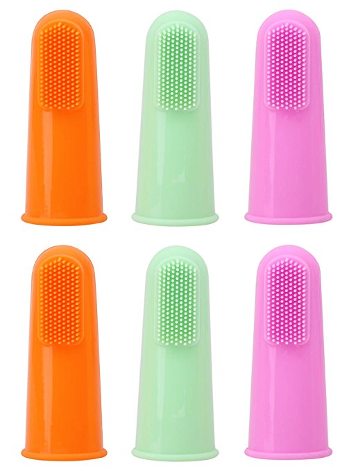 Cat & Dog Soft Finger Toothbrush Dental Hygiene Brushes for Pets(pack of 6)