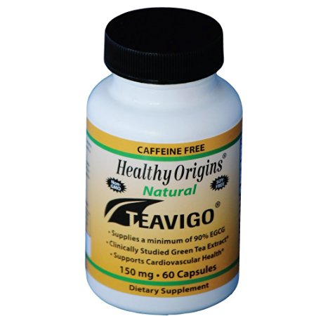 Healthy Origins Teavigo (94% EGCG) Green Tea , 150 Mg, 60 Count