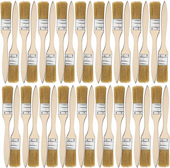 Kurtzy 36 Pack of 1 inch (25.4mm) Paint Brushes and Chip Paint Brushes for Paint,Stains, Varnishes, Glues, and Gesso