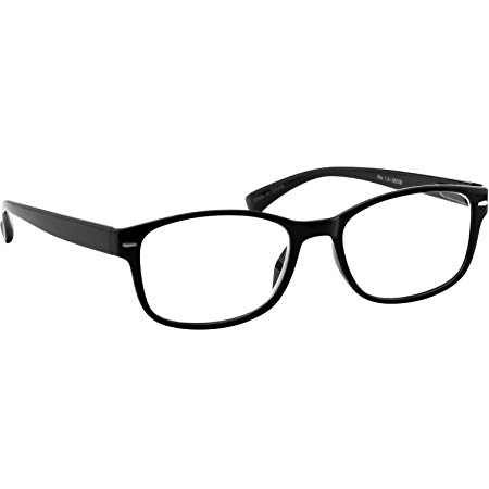 Reading Glasses 1.00 Black Single Always Have a Timeless Look, Crystal Clear Vision, Comfort Fit with Sure-Flex Spring Hinge Arms & Dura-Tight Screws