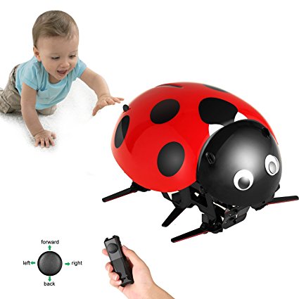 Funmily DIY RC Ladybug Robot Toy Kit Creatures Remote Control Animal Insect Toys Imitate Insect Movement