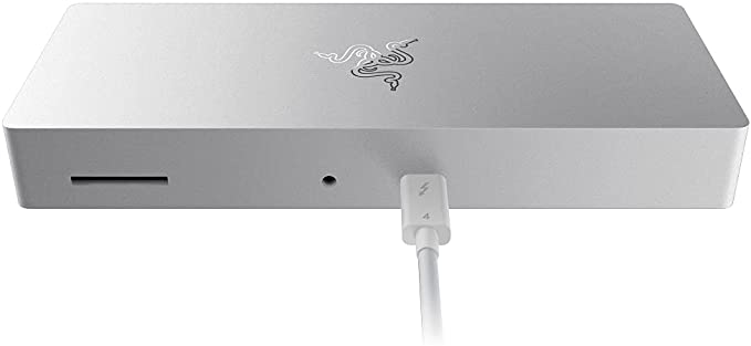 Razer Thunderbolt 4 Dock : Thunderbolt 4 Certified - 10 Ports in One - Dual 4K or Single 8K Video Output - Future-Proof & Backward-Compatible - Mercury White