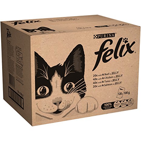 Felix Mixed Selection in Jelly Cat Food, 120 x 100 g