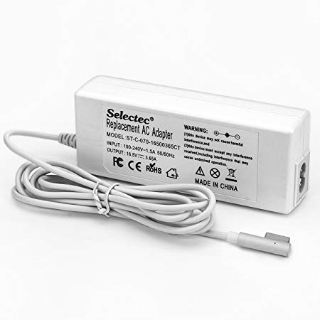 Selectec Ultra-small 60W AC Power Adapter Charger Supply Cord for MAC MacBook 13 inch A1181 A1184 A1185, Fits MA254LL/A MA255LL/A MA472LL/A MA699LL/A MA700LL/A MA701LL/A MB061LL/B MB062LL/B