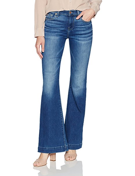 7 For All Mankind Women's Dojo Trouser Leg Jean With Tonal "7" In Wall Street Heritage