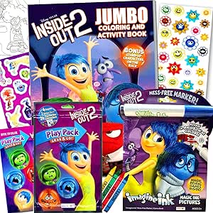 Disney Inside Out 2 Coloring and Activity Book Bundle with Imagine Ink Coloring Book, Play Pack, Stickers, and More