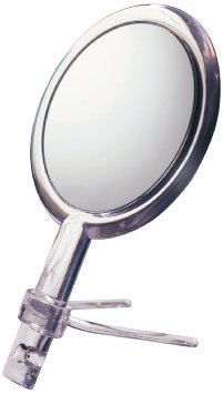 Floxite Fl-10h 10x Hand Held 2-sided Mirror with Stand Clear