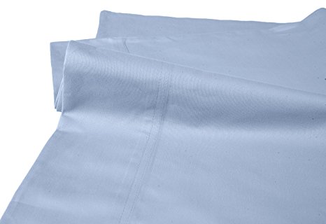 Elles Bedding Collections 1000 Thread Count Bedspread 100% Cotton Sheet Set Sateen Weave Deep Pocket Breathable and Premium Set,Light blue , King Pillowcovers - Set of 2