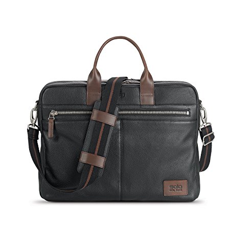 Solo Shorewood Pebbled Leather Briefcase