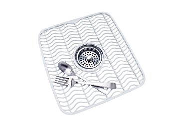 Rubbermaid Antimicrobial Sink Protector Mat, White, Small (FG129506WHT)