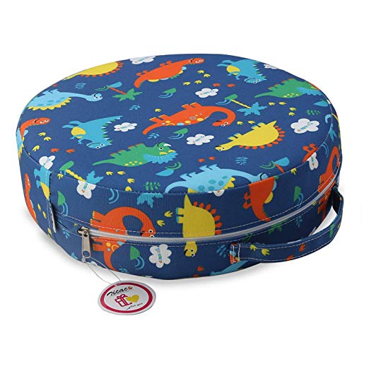 Zicac Kids' Anti-Slip Chair Booster Seat - High Chair Dining Seat Pad Dismountable Round Booster Seat Cushion (Dark Blue)