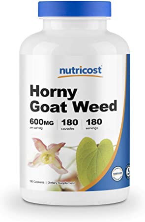 Nutricost Horny Goat Weed Extract (Epimedium) - 180 Capsules, 180 Servings, 600mg Per Capsule