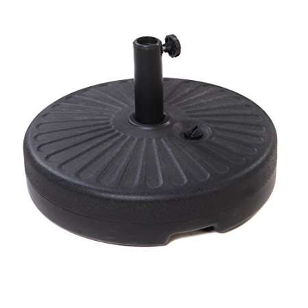 Grand patio Umbrella Base,Plastic Fill with Water 50lbs Umbrella Stand Holder, 20 Inch