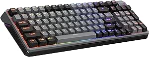 Cooler Master MK770 Wireless Mechanical RGB Gaming Keyboard, Kailh Box V2 Soft Click White Switches, Gasket Structure, Hot-Swappable, Bluetooth|2.4GHz, Tactile 3-Way Dial, QWERTY (MK-770-GKKW1-US)