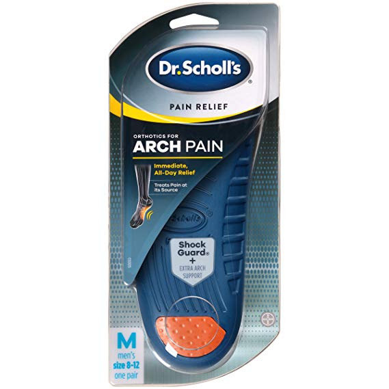 Dr. Scholl’s Pain Relief Orthotics for Arch Pain for Men, 1 Pair, Size 8-12 - Also Available for Women