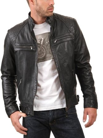 Laverapelle Men's Lambskin Real Leather Jacket Black - 1510344