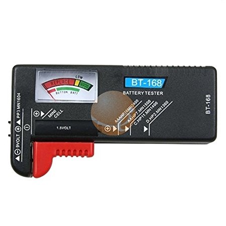 Eforcity Battery Tester For Aa / Aaa / C / D / 9-Volt Rectangular And Button Cell Batteries