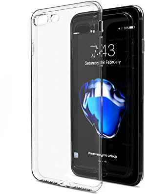 TOZO Case for iPhone 7 Plus, Clear Soft TPU Gel Skin [1.0mm Ultra Thin] slim Soft Protective Cover for iPhone 7 Plus (2016) 5.5inch. [Clear]