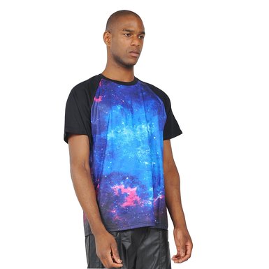 Pizoff Unisex Galaxy Universe Pattern T-shirt