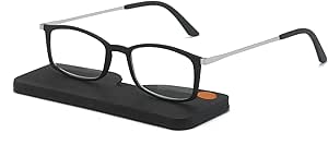 KoKoBin Ultra-thin anti-blue reading glasses, anti-glare glasses,Black 2.00