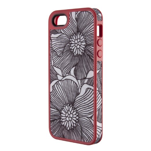 Speck Products FabShell Fabric-Covered Case for iPhone 5 & 5S  - FreshBloom Coral Pink/Black