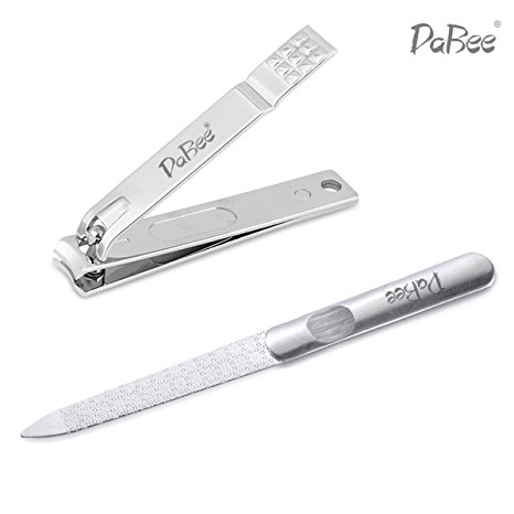 Nail Clipper & File Combo Fingernail & Toenail Manicure Pedicure Trimming Set Precise and Sharp Blade 100% Surgical Stainless Steel in Customized Tin Case