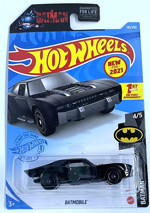 Hot Wheels 2021 - Batmobile - 181/250 [Glossy Black] - Batman 4/5 - 1st Appearance