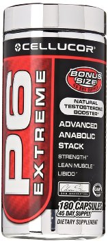 Cellucor P6 Extreme Natural Testosterone Booster for Muscle Strength Endurance and Libido Enhancer 180 Capsules G3