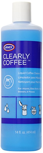 Urnex Clearly Coffee Liquid Coffee Pot Cleaner, 14-ounce