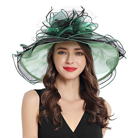 Women's Organza Church Derby Fascinator Cap Kentucky Tea Party Wedding Hat